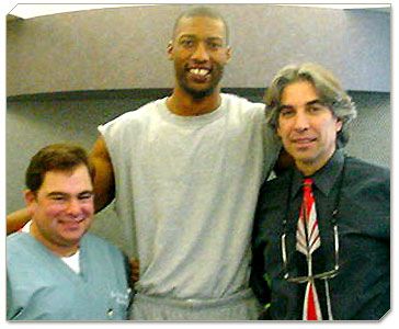 Tony Battie with our Dental Associates of New England doctors