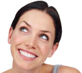 Woman with Dental Veneers Smiling